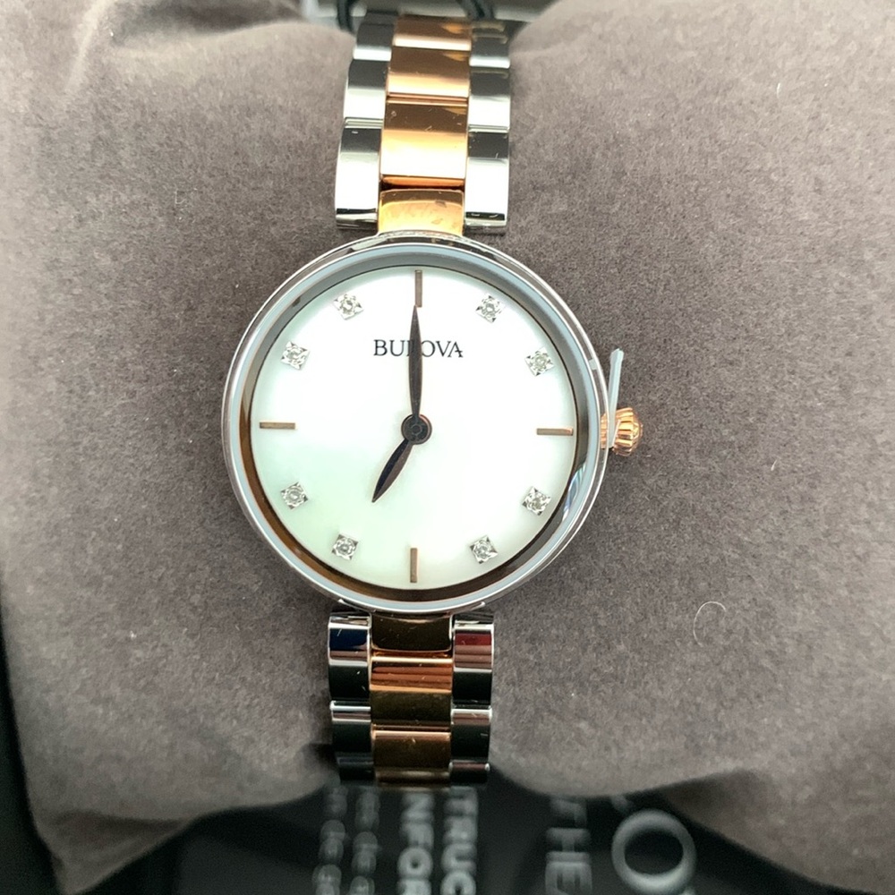 Bulova Rose Tone/Stainless Watch NIB!